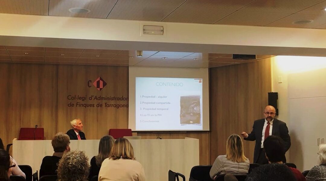 Conferencia sobre Tenencias Intermedias al Colegio de Administradores de Fincas de Tarragona