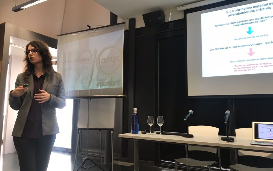 Participación de diversos investigadores de la Cátedra en la jornada de formación de la Fundación Mambré.