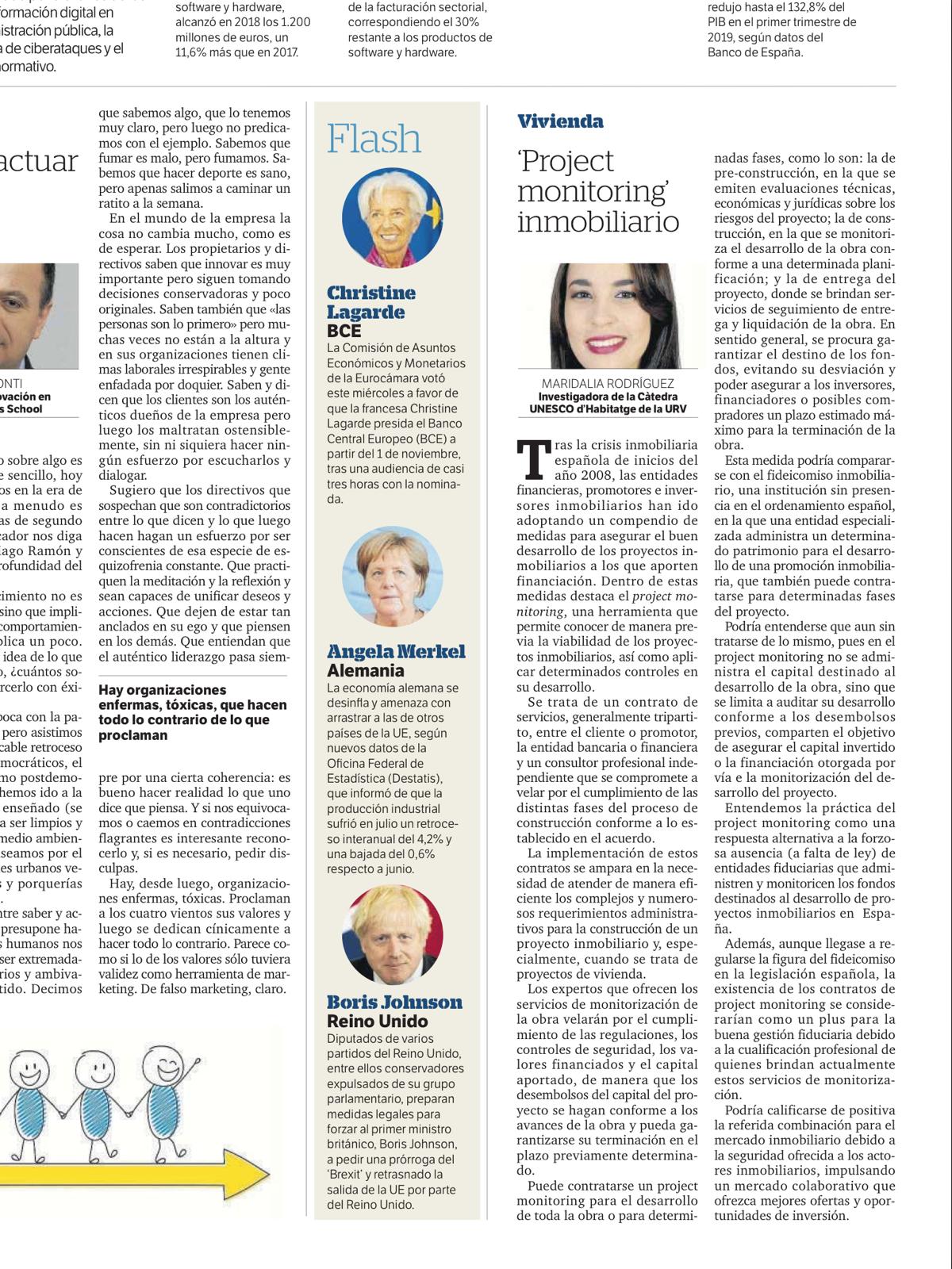 El project monitoring inmobiliario