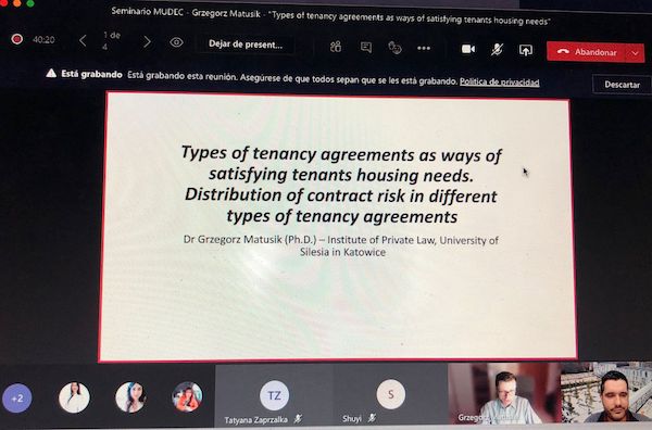 Seminari Dr. Grzegorz Matusik – Contractes de lloguer