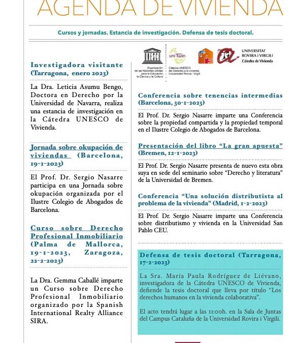 Agenda de la Càtedra