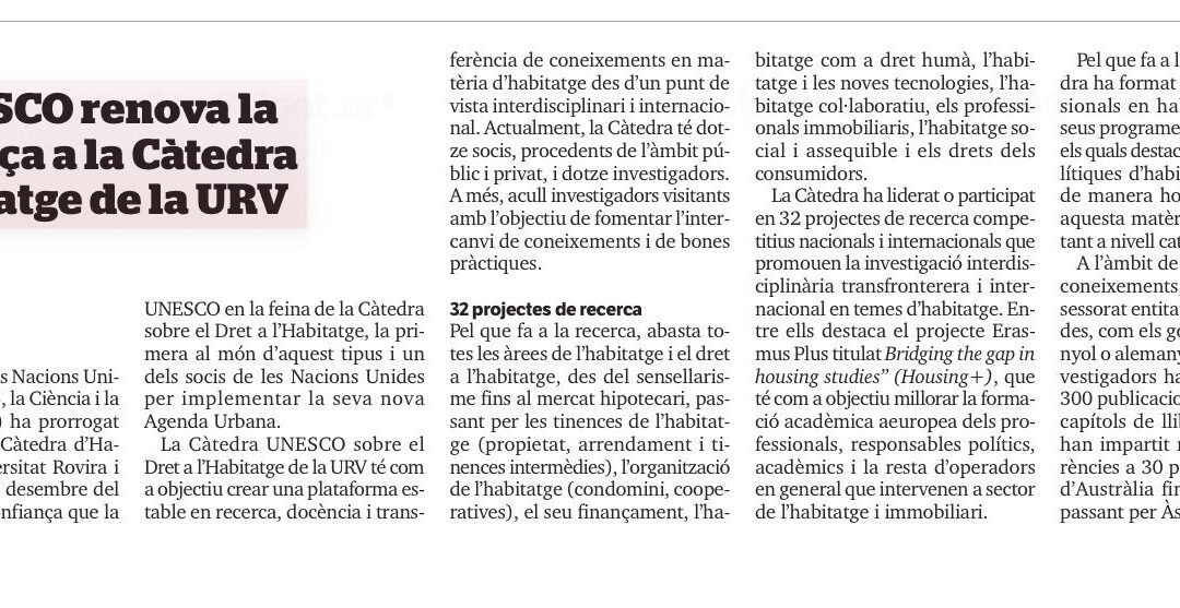 Prórroga del convenio con la UNESCO
