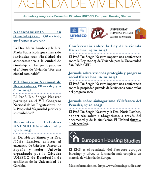 Agenda of the Chair