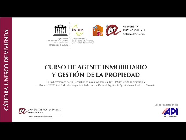 Inici de la 12ª Edició del Curs d’Agent Immobiliari i Gestió de la Propietat