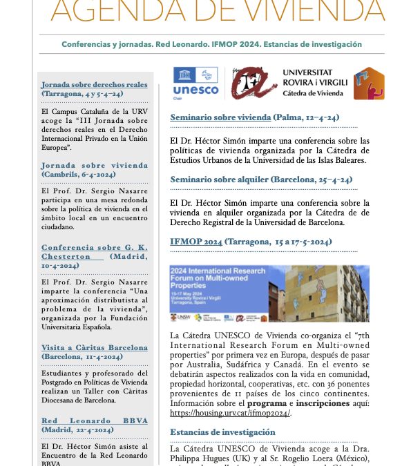 Agenda of the Chair