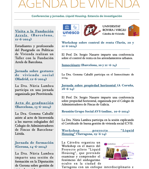 Agenda of the Chair