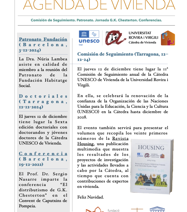 Agenda of the Chair