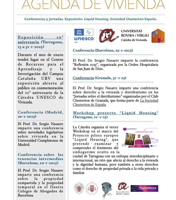 Agenda of the Chair