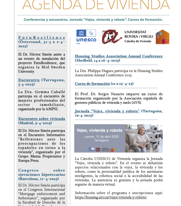 Agenda of the Chair