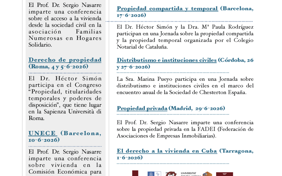 Agenda de la Cátedra